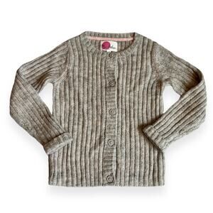 Mini Boden Tan Mohair Cardigan Sweater 5-6Y